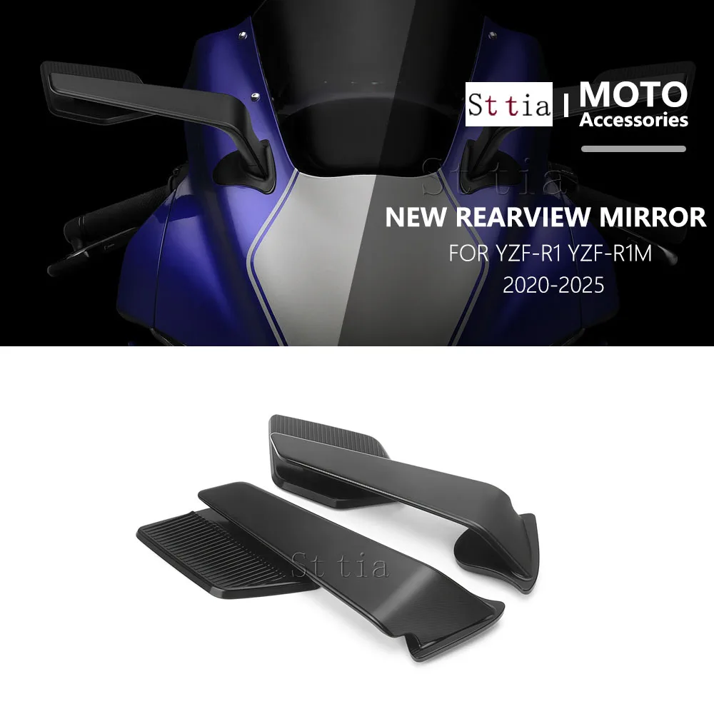 Specchietti Stealth per Moto YAMAHA YZF-R1 YZF-R1M 2020-2025, Accessori Specchietti Retrovisori Regolabili YZF R1 YZF R1M YZFR1