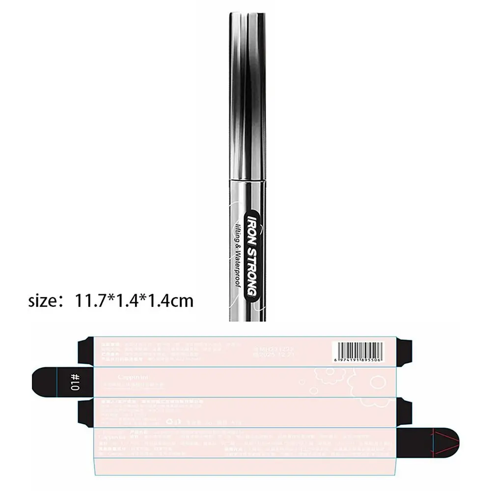 Impermeável Ultra Fine Mascara para Mulheres, Ferramenta de Maquiagem Natural, Curling Eye Lash, Preto, Marrom, Silk Eyelash Extension, Beleza