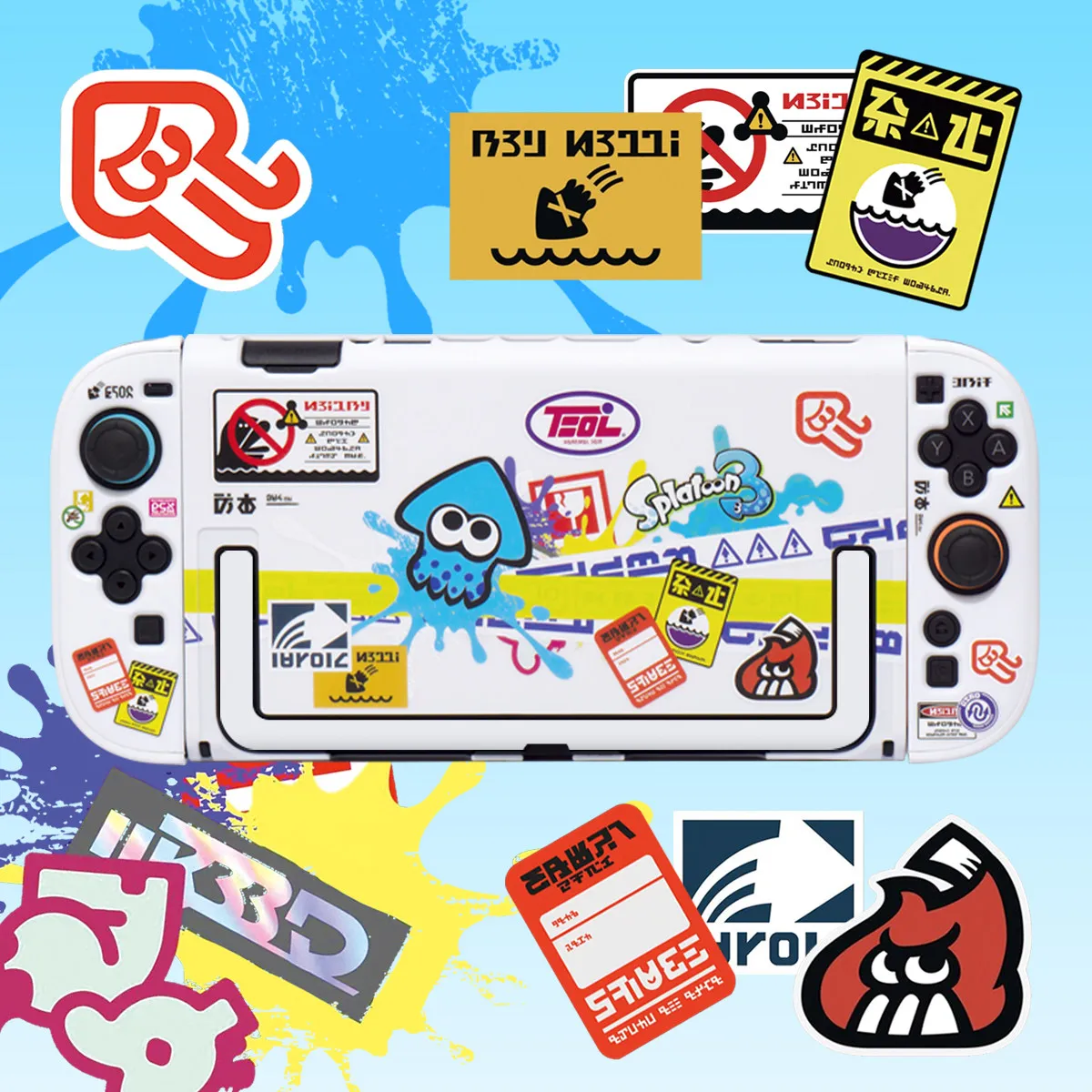 Original Switch 2 Hard Case Splatoon 3 Themed Shockproof Anti Scratch Protective Shell Accessory For Ns2 Gaming Device Gift