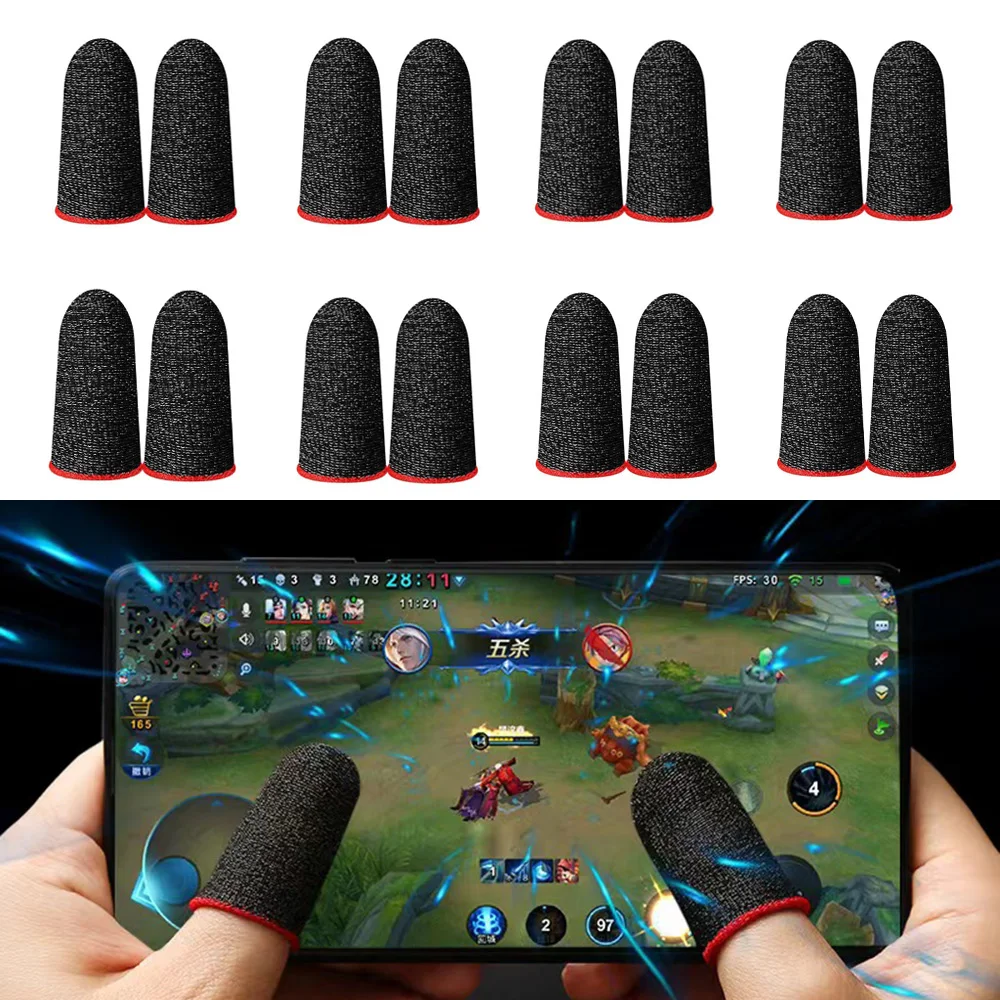 2-5Pairs Fingertips For Game PUBG Mobile Anti Slip Finger Glove Game Controller Finger Sleeve For Touch Screen Mobile Gaming