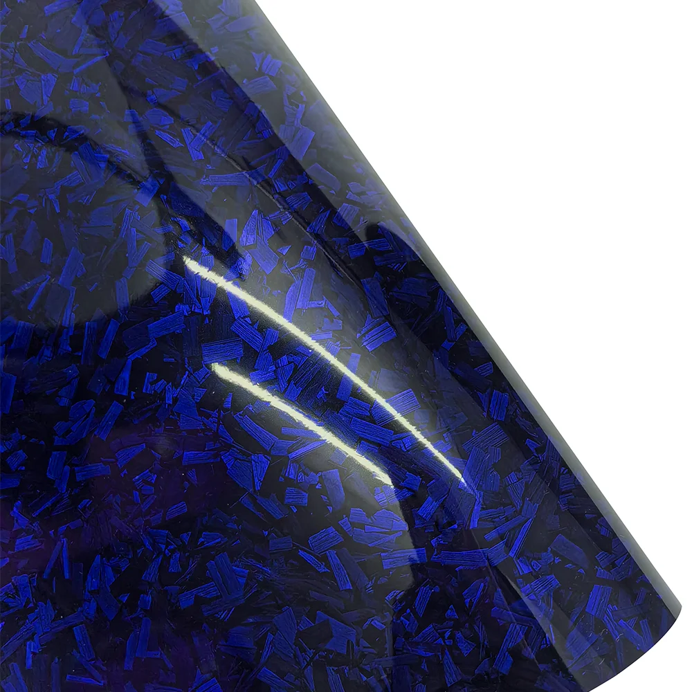 

10~50cm*152~300cm High Glossy Black Silver Red Forged Carbon Fiber Vinyl Wrap Film on the Hood Adhesive Vinyl for Car Stickers