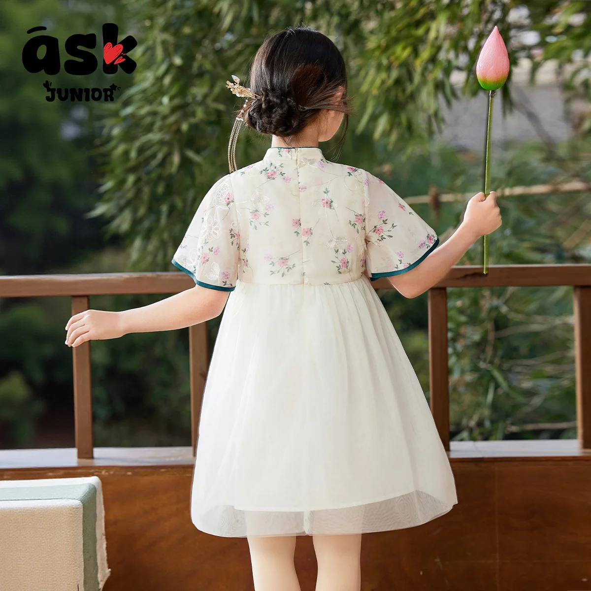 اسأل أداء الفتيات الصغيرات الصيف الأطفال الخفيفة النمط الوطني فستان صيني جديد متوسط كبار السن فستان الأميرة للأطفال #2