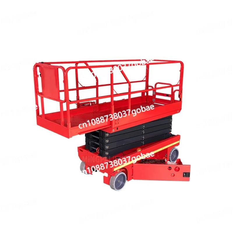 Self-propelled Hydraulic Lifting Platform Mobile Aerial Work Vehicle Electric Scissor Type Full Self-propelled Lift Workbench