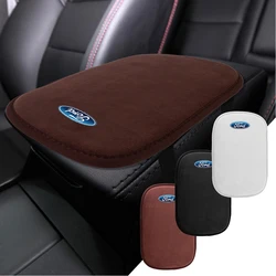 Car Armrest Box Height Pads Suede Armrest Cushion For Ford Focus MK2 MK5 Fiesta Mondeo Edge ST Mustang Auto Interior Accessories