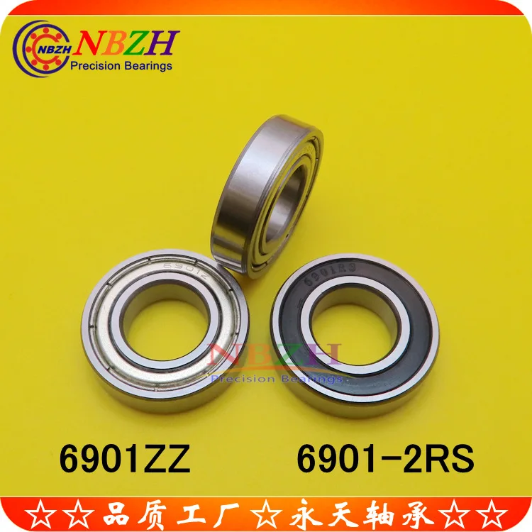 Stainless steel or bearing steel bearing S6901ZZ 6901ZZ 6901-2RS 61901 12*24*6 MM