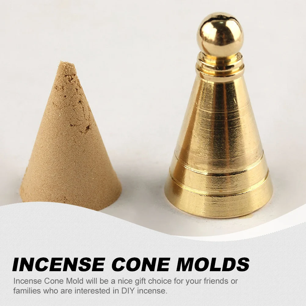 5 Pcs Incense Holder Taxiang Mold Agarwood Burner Kit Forming Moulds Powder Making Tools Cone DIY Golden Household