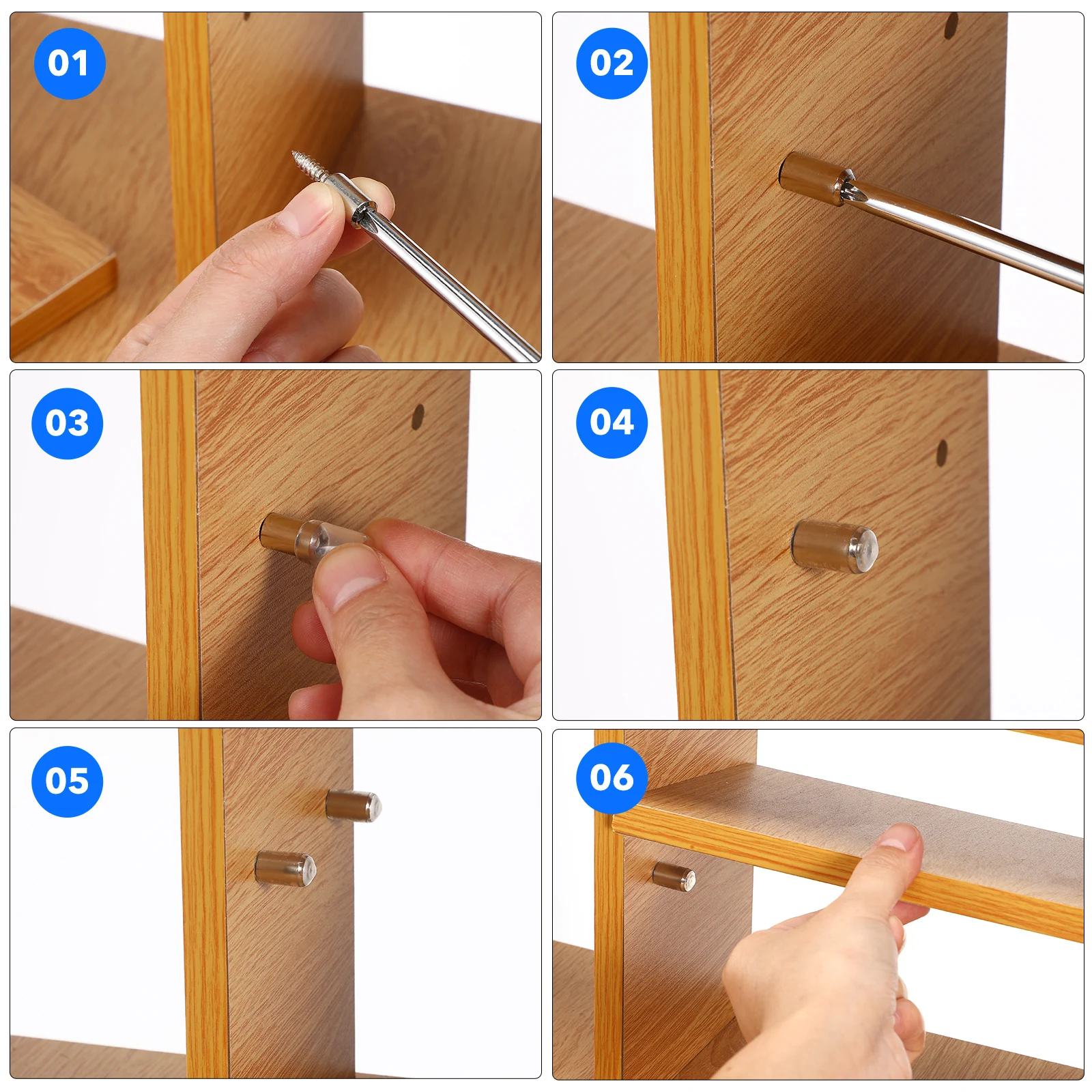 

120 Shelf 28mm Screws Pegs Cabinet Shelf Pins for Wood Glass Shelving Support Stability Universal Cabinet Kitchen Hardware