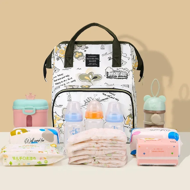 Multifunctional Backpack for Moms -  Fashionable and Functional Diaper Bag with Large Capacity for Baby Care - Perfect Gift