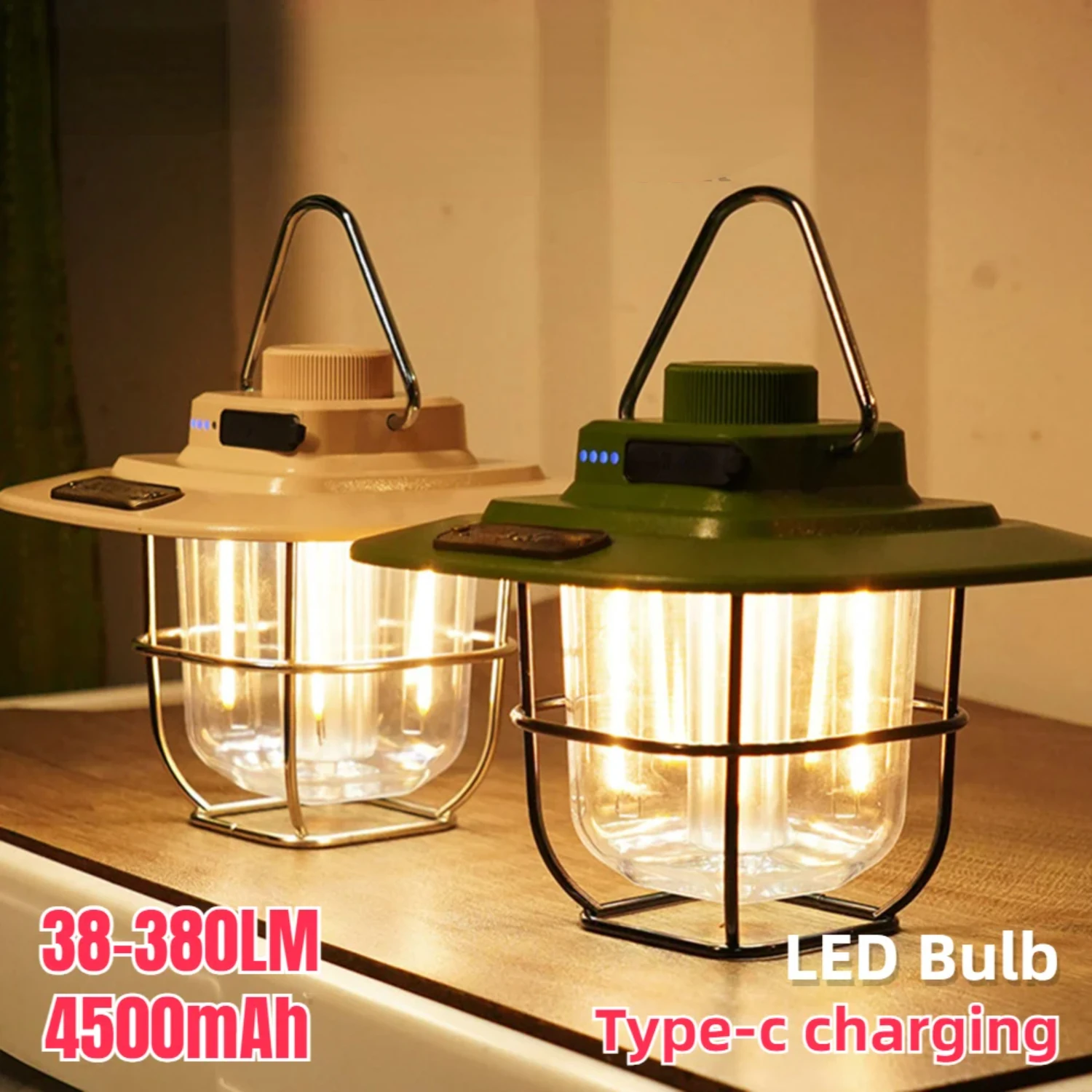 

Emergency Light Garden Decorative Lamp Waterproof Retro Camping Tent Lights Portable Camping Lantern Outdoor Travel