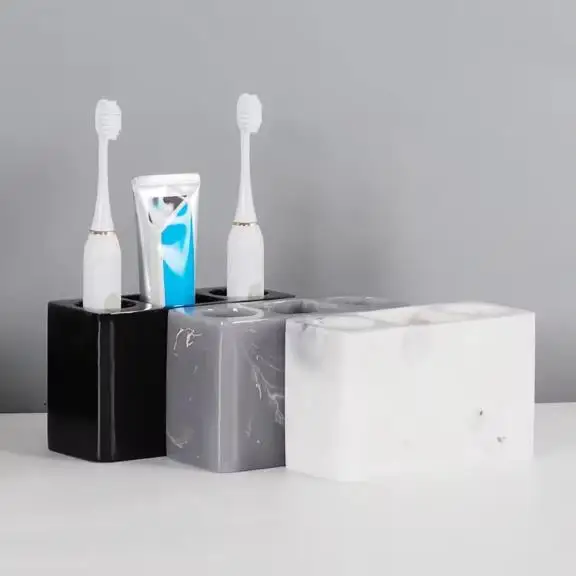 Creative Shell Marble Toothbrush Holder Storage Rack Household Luxury Modern Minimalism Storage Cup Bathroom Accessories