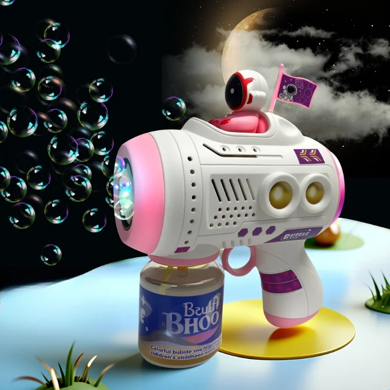 Bubble Gun Electric Bubble Machine Gun Automatic 12-hole Soap Bubble Summer Outdoor Children's Toy