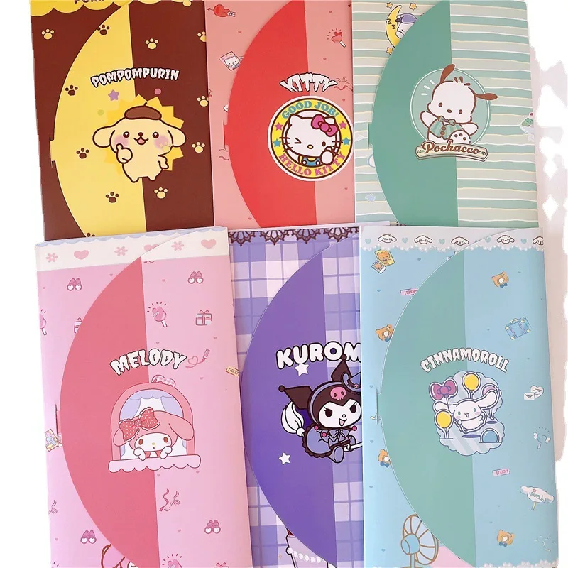 Imagem -03 - Sanrio Kuromi Melody Cinnamoroll Adesivo Grupo Guka Cartão Combinação Papelaria Atacado