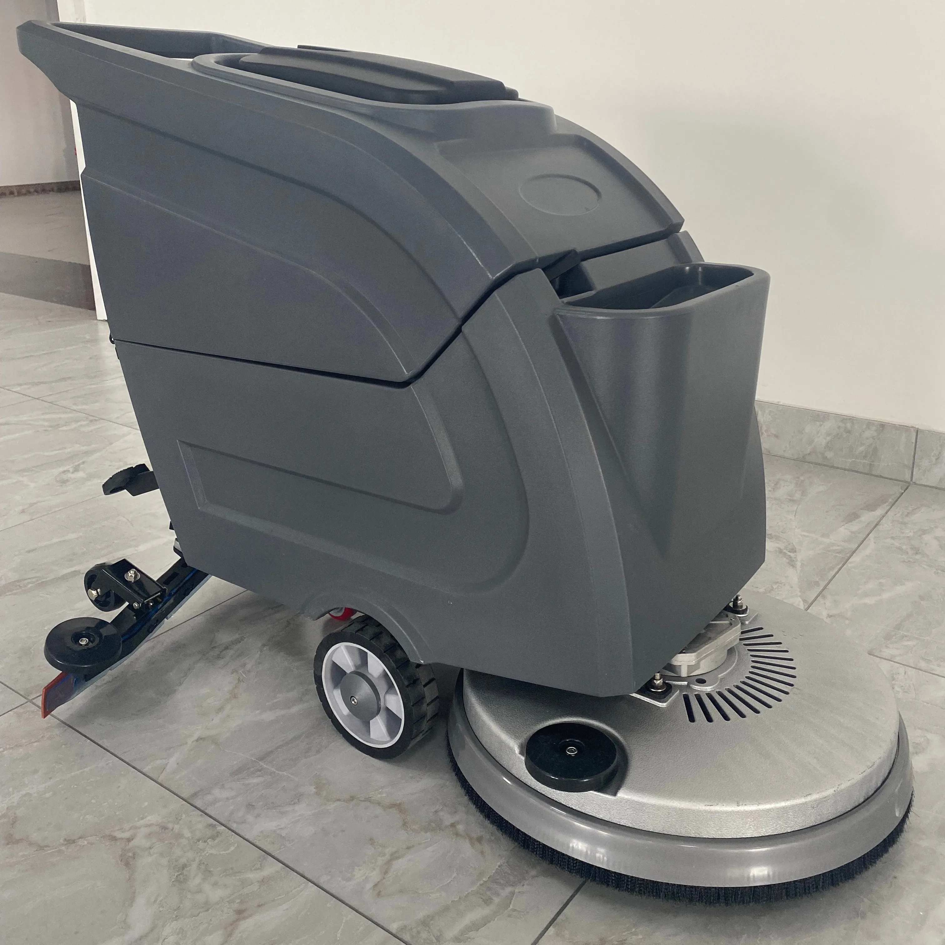 XP530E Manual Single Disc Hand Push Compact Robotic Floor Scrubber Commercial Warehouse Cleaner