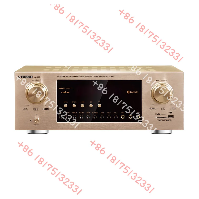 

DMSEINC Audiophile AV-999 Professional 5.1 Power Amplifier Home Cinema Home AV High Power Fiber Coaxial