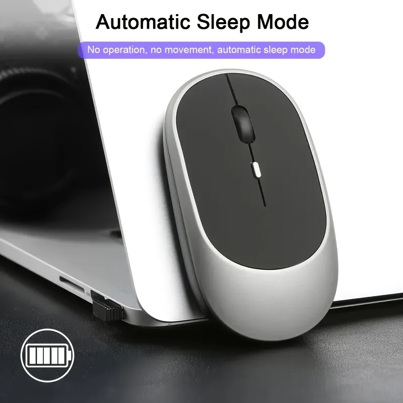 Ratón inalámbrico Compatible con Bluetooth de 2,4G, ratón inalámbrico para Gamer, ratones ergonómicos recargables para Macbook, PC, ordenador, portátil y tableta