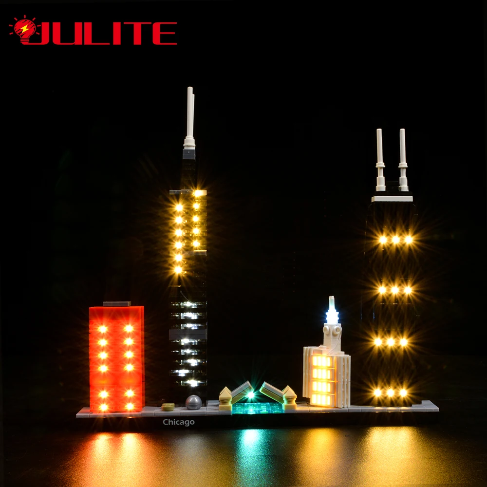 LED Light Kit  For 21033 Architecture Chicago Willis Tower  DIY Toys Set (Not Included Building Blocks)