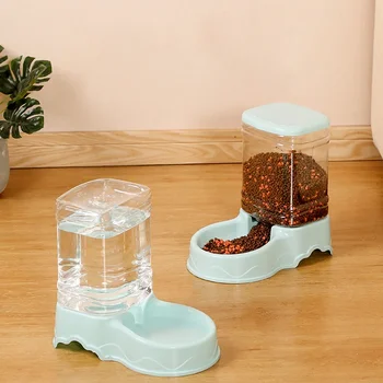 고양이 애완 동물 자동 피더 마시는 그릇 대용량 개 3.8L 조합 곡물 저장 양동이 공급 업체