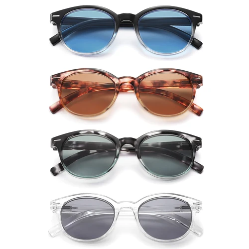 Imagen 2 del producto Gafas de sol de lectura para mujeres y hombres, montura clásica cuadrada para uso al aire libre, gafas de sol para lectores con bisagra de resorte de dioptrías