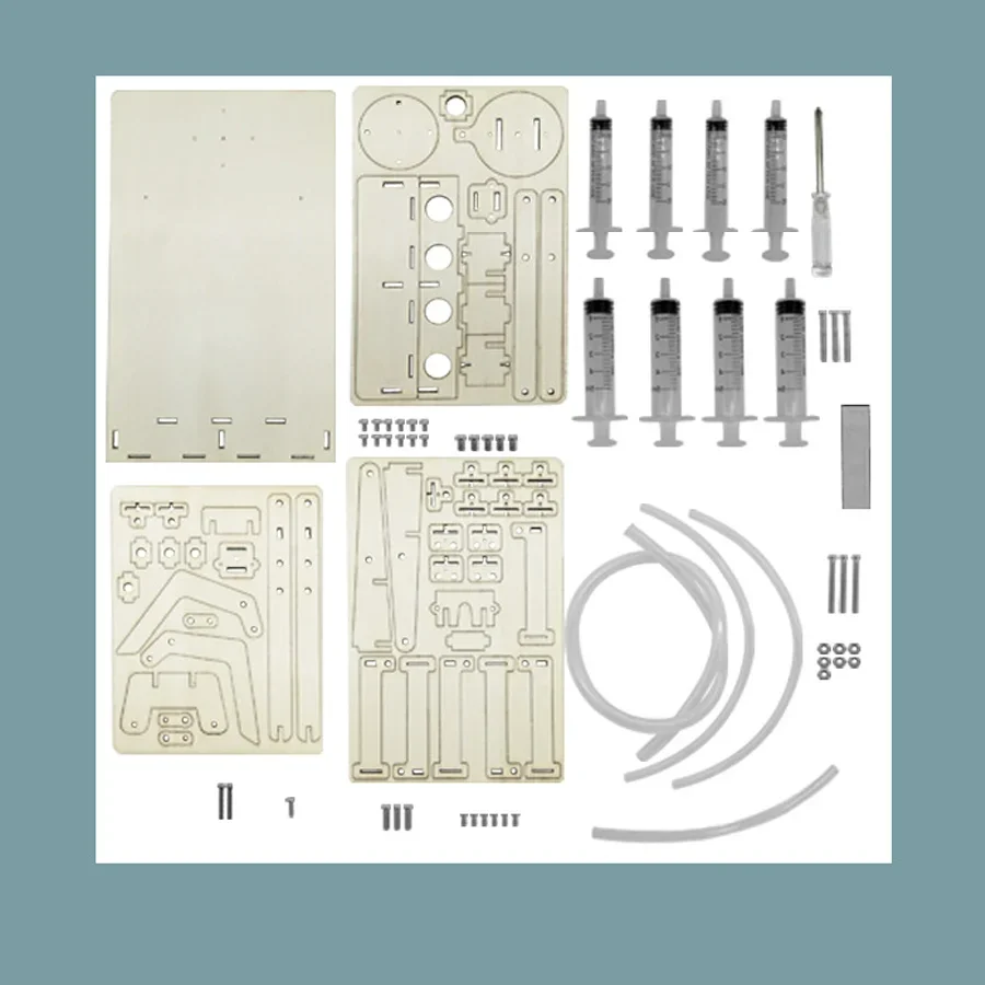 DIY الهيدروليكية الذراع الميكانيكية نموذج التكنولوجيا الفيزياء ألعاب علمية مجموعة أدوات تجريبية تعلم لعبة تعليمية اللوازم المدرسية #3