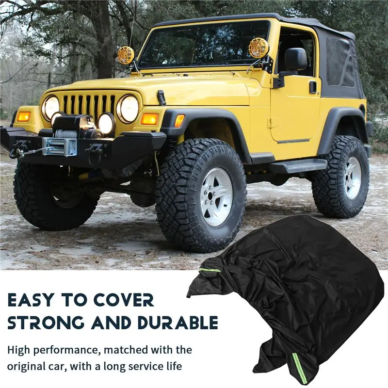 For Jeep Wrangler TJ Waterproof Anti-Ultraviolet Sunshade Dust Cover Half Heat Insulation Car Cover-ABQF