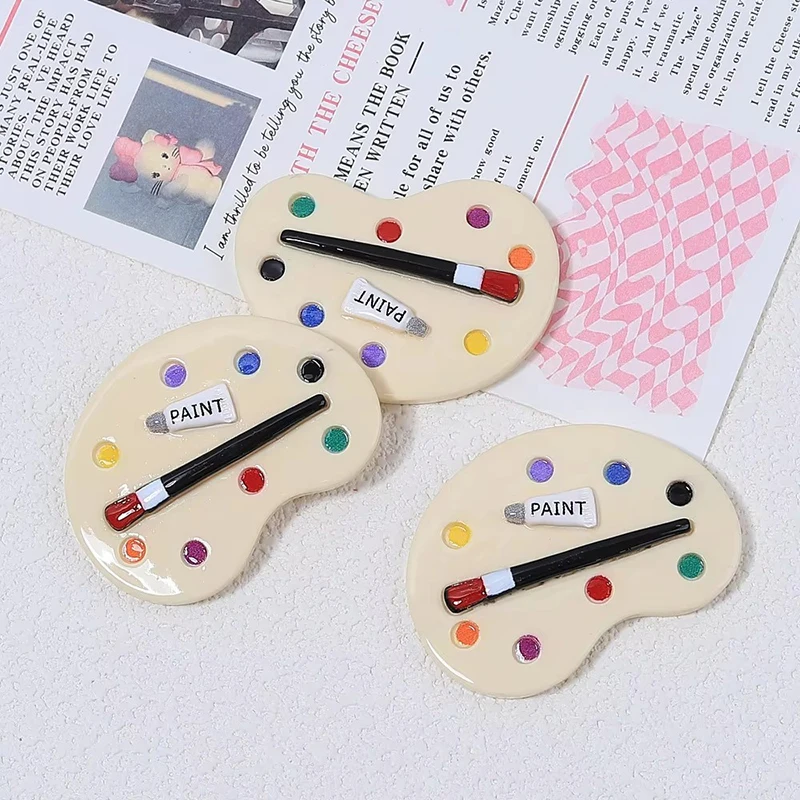 10Pcs Creative Colorful Brush Palette Paint Handicrafts Magnetic Sticker Fridge Magnets for Refrigerator Photo Memo Fixed Decor