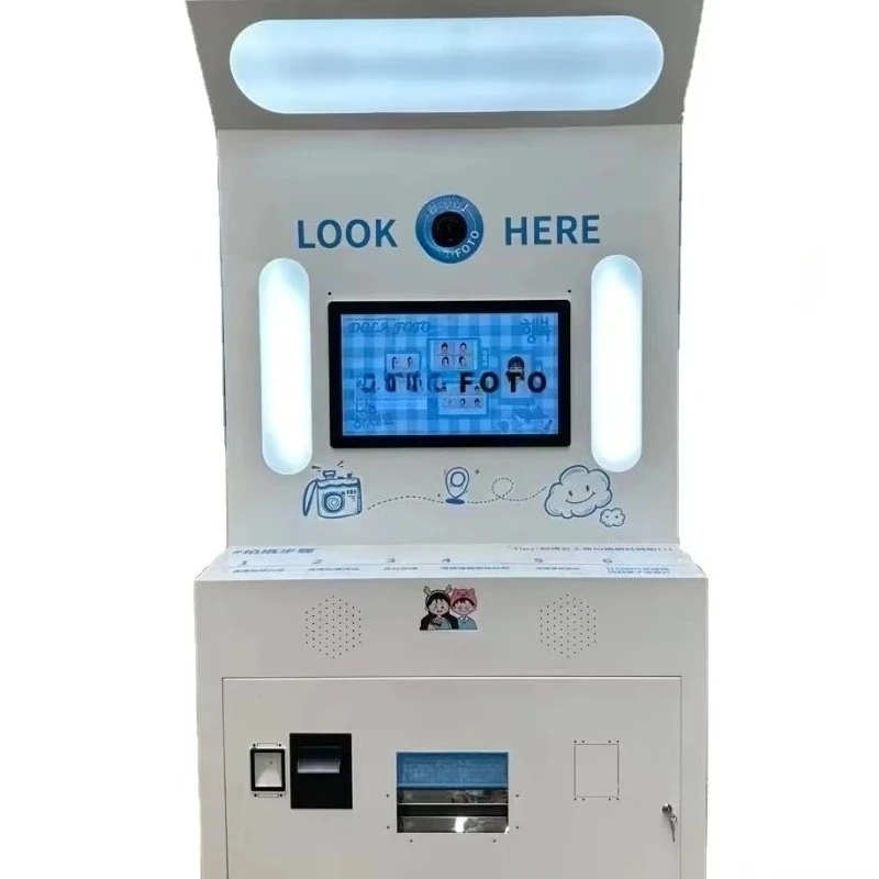Customized Coin Operated Self Service Photo Booth Machine 1 Year Warranty For Event Party Rental Wholesale