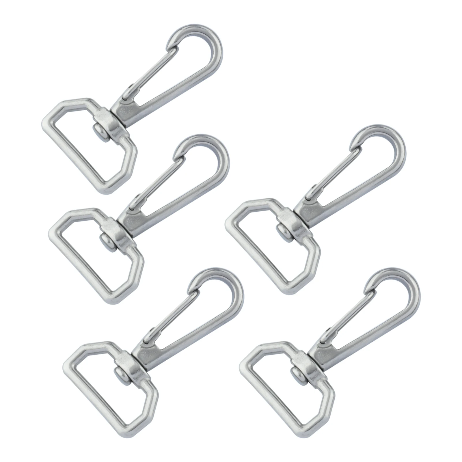 5Pcs Multi-use Boat Swivel Eye Snap Hook 65mm 304 Stainless Steel Quick Release Hiking Camping Carabiner Dog Chain Bolt Hardware