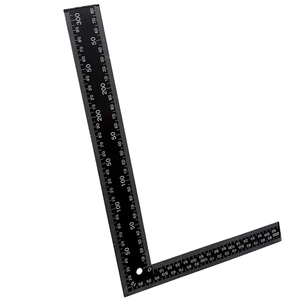 

300mm Black Stainless Steel Square Double sided Scale Ruler Right Angle Measuring Rule Tool Angle Square Ruler 90 Degree Handle