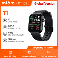 Mibro Watch T1 Global Version 1.6Inch AMOLED HD Screen Bluetooth Calling Waterproof Fitness Monitoring Men Women Smart Watches