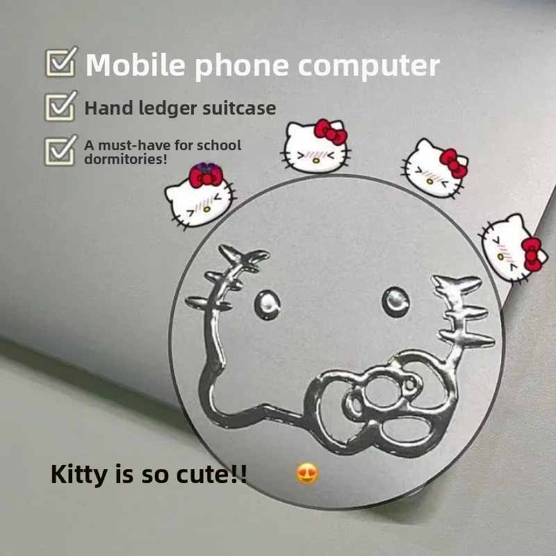 

Creative Fashion Kitty Silver Stickers Cartoon Cute Kitty Periphery Mobile Computer Car Stickers PVC Stickers