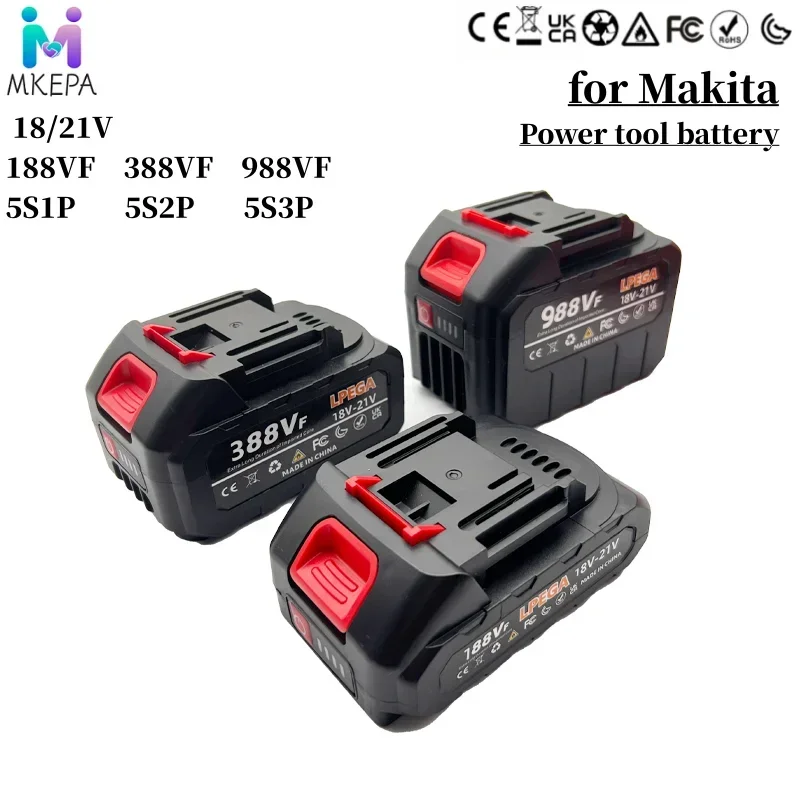 For Makita188VF 388VF Battery Rechargeable 5S1P 5S2P 5S3PLithium Ion Battery 988VF Li-ion Battery For Makita Electric Power Tool