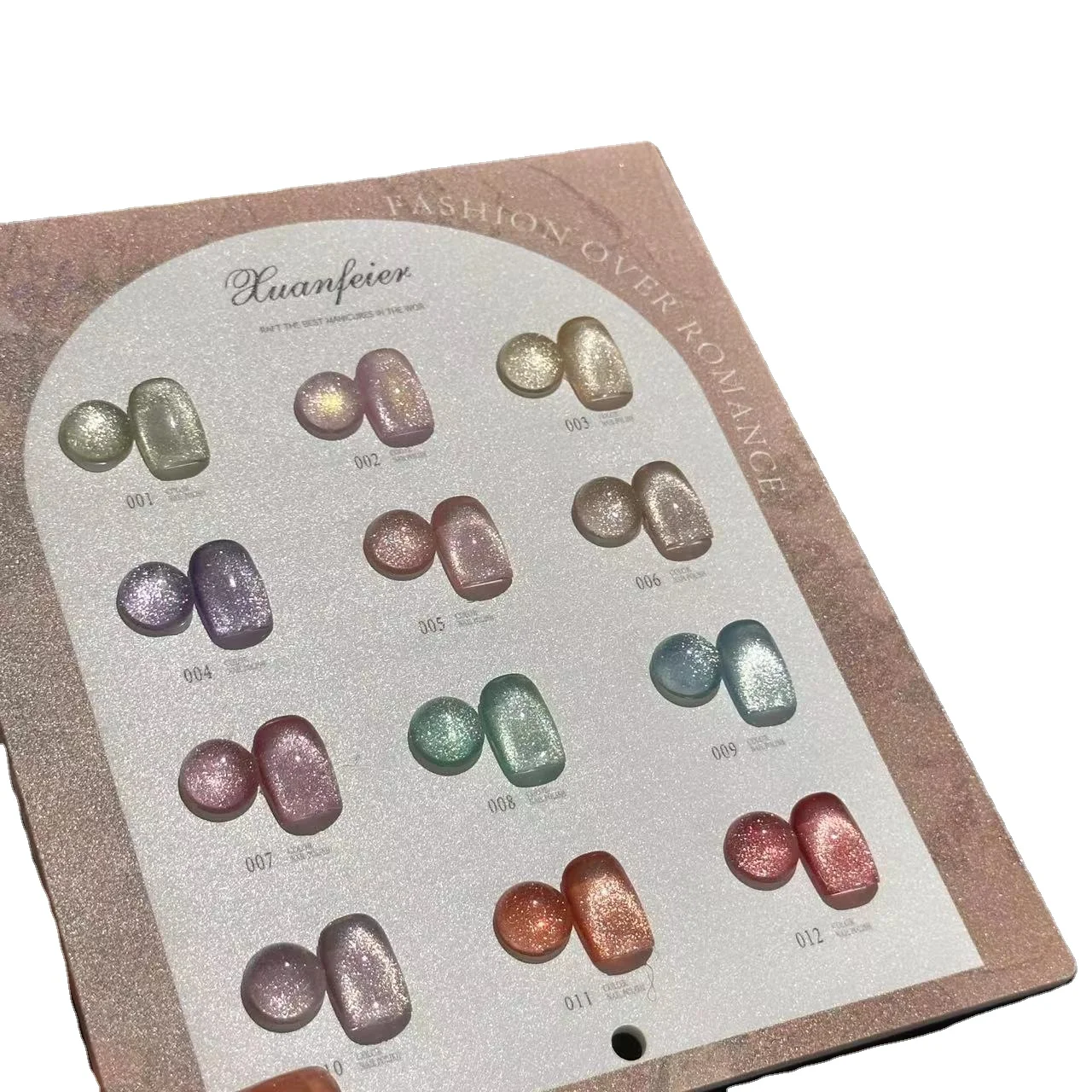 2026  12 Colors Korean Style UV Gel Polish Set OEM Private Label with 40-Day Wear Easily Soak Off Laser Effect