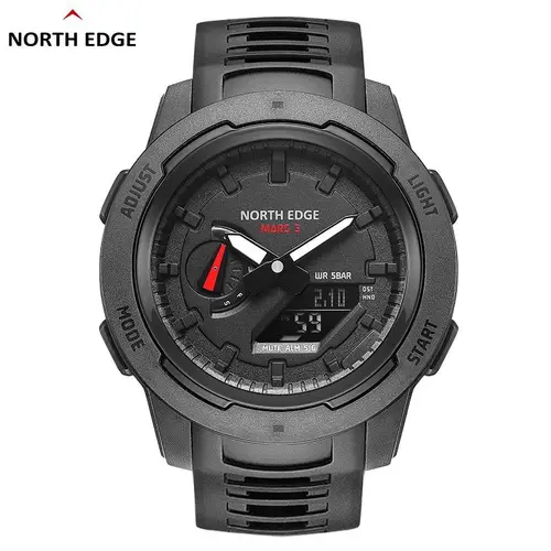 NORTH EDGE Mars3 reloj militar para hombre caja Digital de fibra de carbono para hombre resistente al agua 50M relojes deportivos hora mundial