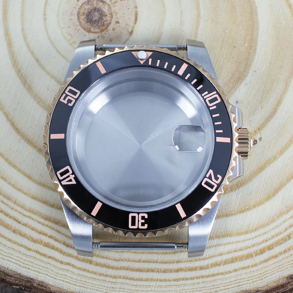 40 مللي متر NH35 غواص ساعة حافظة السيراميك الحافة الياقوت الزجاج ل NH35 NH36 NH34/38 ETA2824 Miyota8215 Movt GMT SUB أنماط ساخنة معقمة