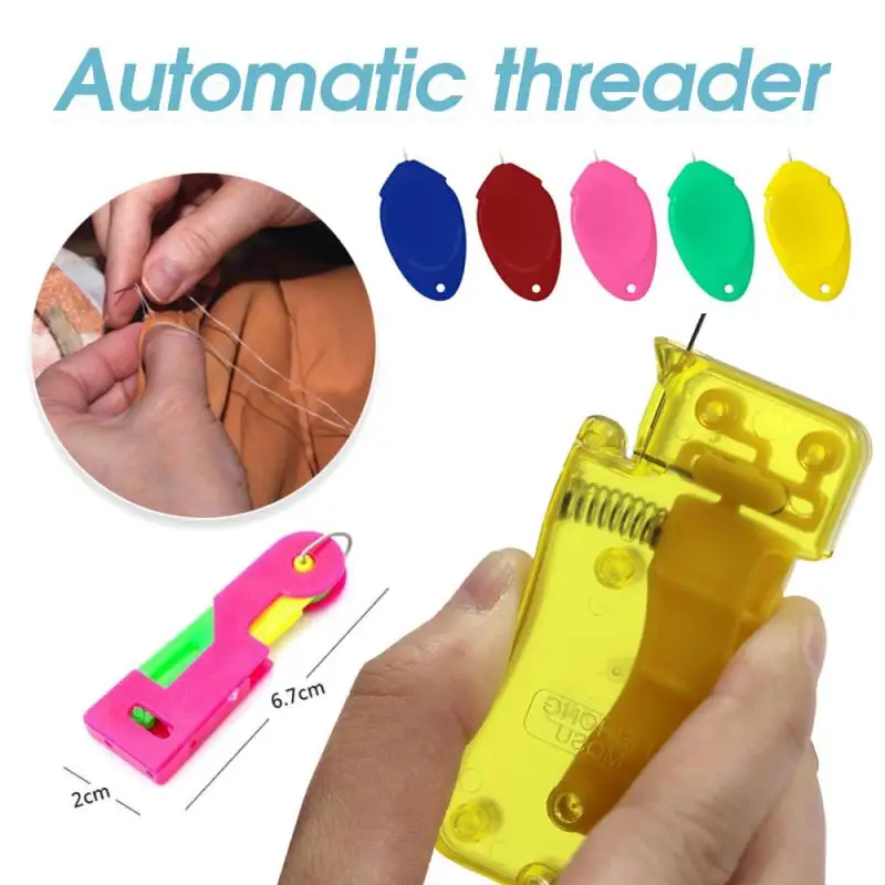 1Pcs Automatic Needle Threader Quick Needle Threader Tool Self-Thread Guide Sewing Needle Device for DIY Sewing Accessories