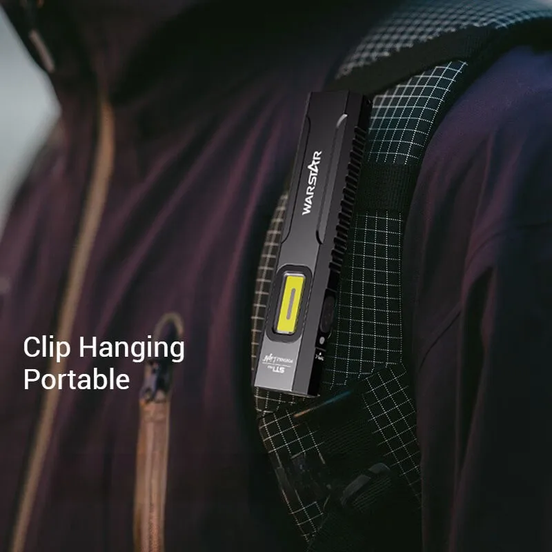 ST1 Workshop Professionelles Aluminium SFT25 LED 1500 lm magnetische Fernbedienung C-Typ wiederaufladbare Taschen-Seiten-Arbeitsleuchte COB UV 2–10 Stunden