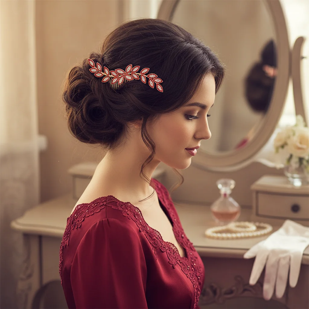 

Crystal Hair Comb Bridal Wedding Hair Accessories Flower Hairpins Rhinestone Hair Jewelry For Women Engagement Headdress Gifts