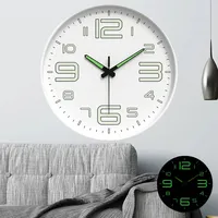 10 Inch  Luminous clock Bedroom silent clock wall clock Living room Modern simple creative fashion punch-free round quartz clock