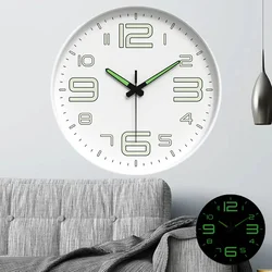 10 Inch  Luminous clock Bedroom silent clock wall clock Living room Modern simple creative fashion punch-free round quartz clock