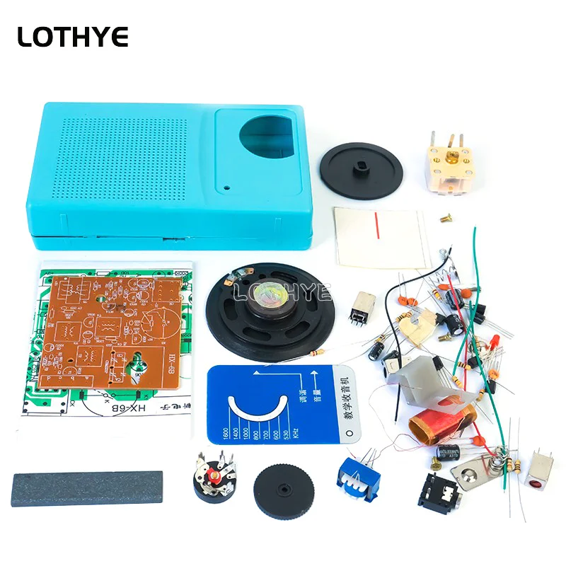 

Six Tube AM Radio Assembly Diy Electronic Kit Production 530-1605KHz School Teaching Training DIY Circuit Board Welding Practice