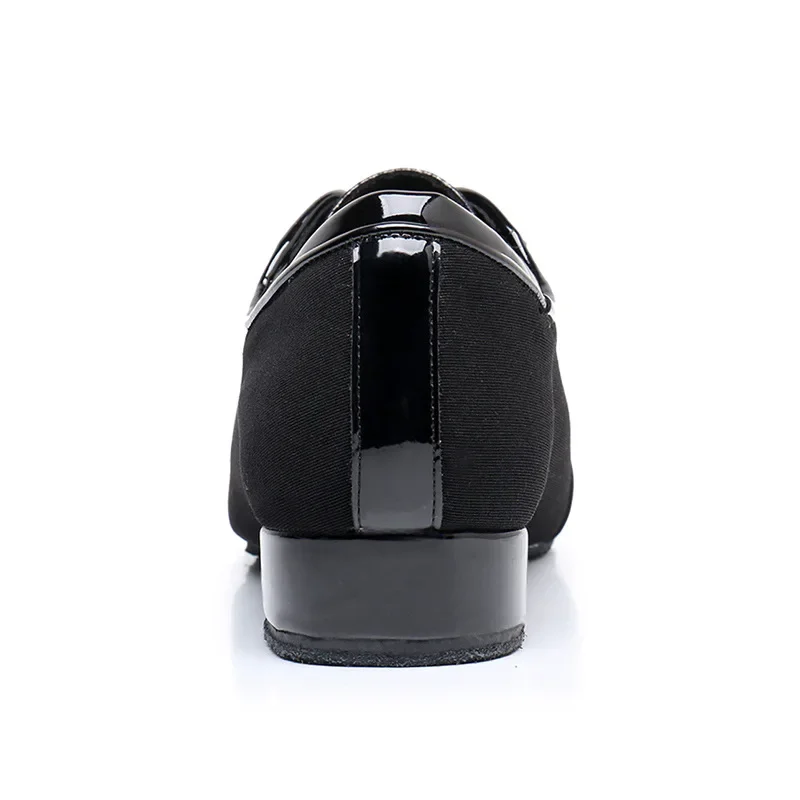 2025e أوم تشا تشا تانجو chaussures de danse mascul pu المرقعة chaussures de danse à talons bas