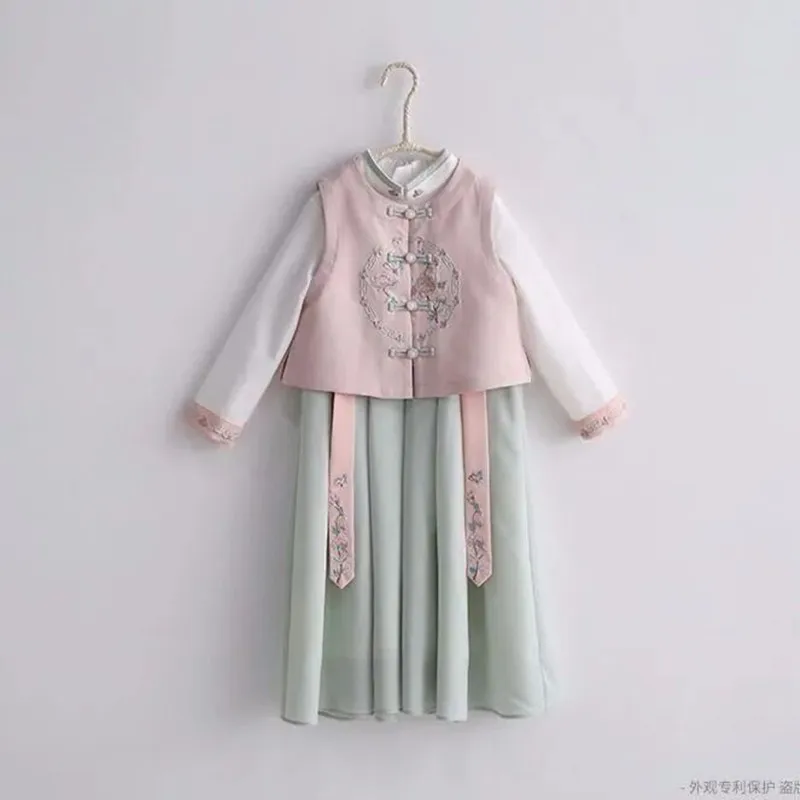 

Hanfu Girl's Dress Chinese Style Ancient Costume Princess Dress Children's Baby Tang Costume Spring and Autumn Clothing 2 5 8 12