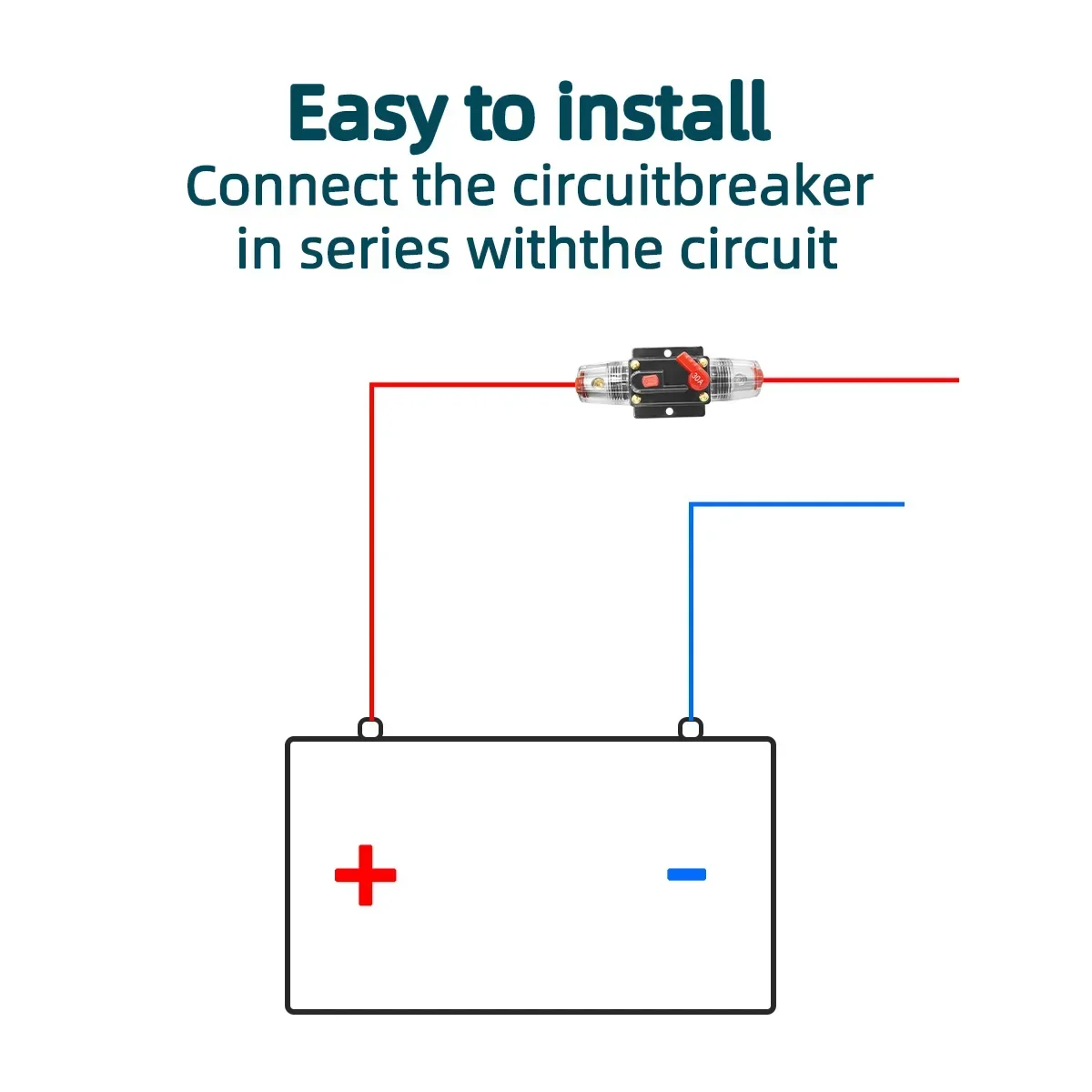 12V 24V 20A to150A Car Boat Self-recovery Resettable Circuit Breaker Truck Resettable Fuse Short Waterproof  Protection Fuse