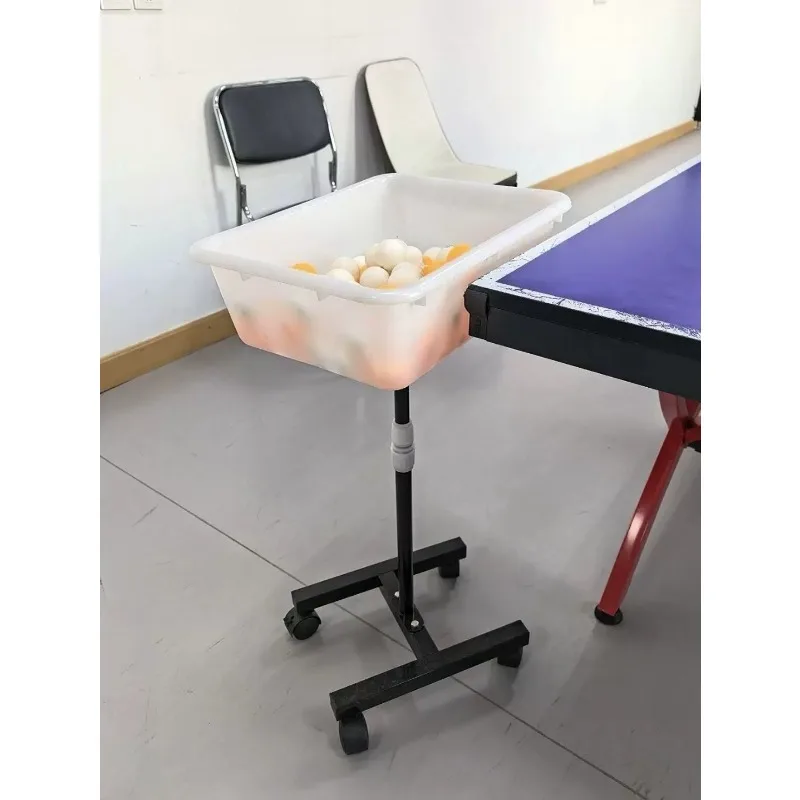Table tennis multi-ball basin movable  stand multi-ball cart ball basket ball collector frame ball net