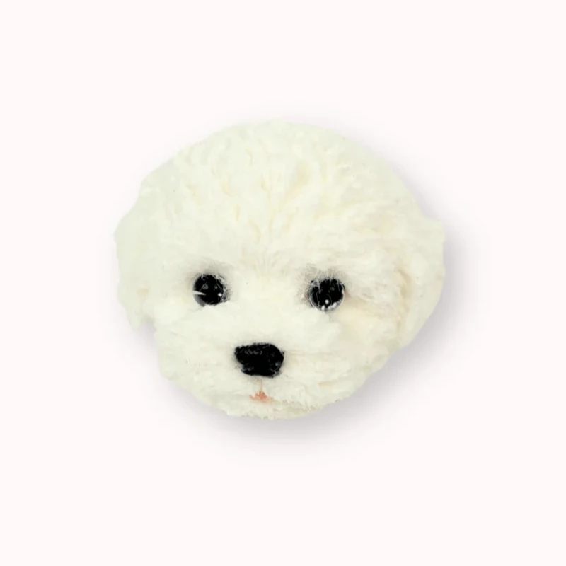 

Food Grade Silicone Flocked Dog Head Handmade Taba Squishy Toy