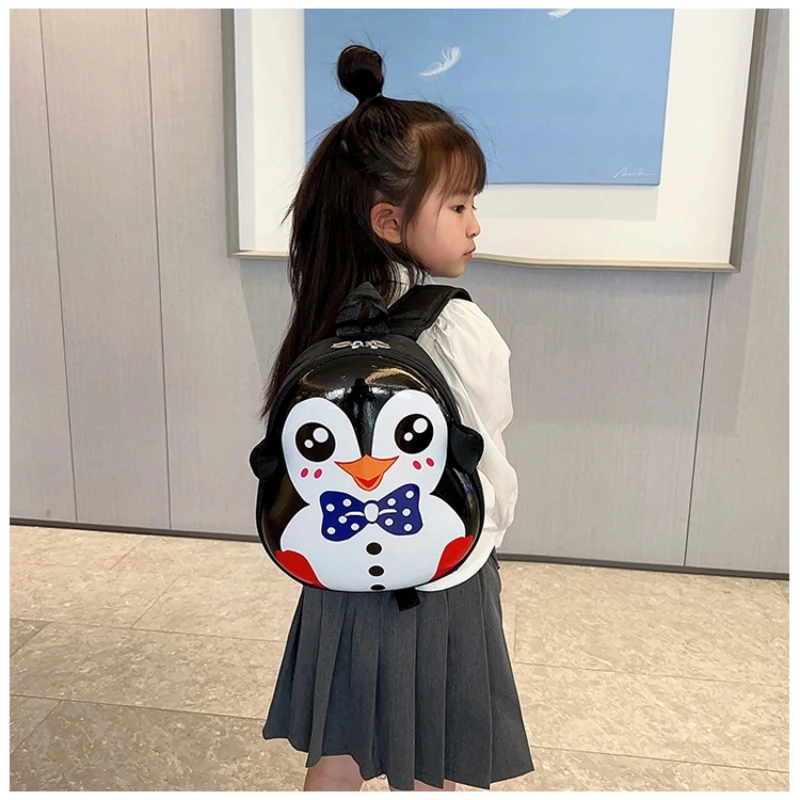 Mochila de pingüino de concha dura de Animal de dibujos animados para niños, Mini mochila duradera, ligera y de cáscara de huevo, perfecta para aventuras al aire libre