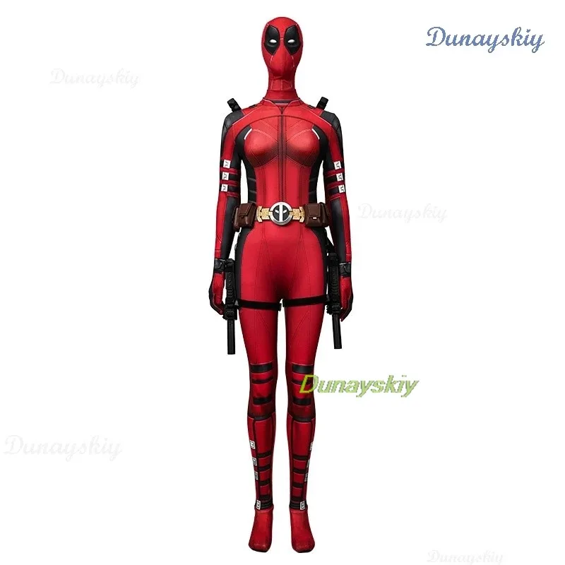 سيدة الميت تأثيري بذلة واد خارقة الجنس مبادلة بركة هالوين حفلة ديدبول قناع تأثيري حلي القبعات فيلم الإناث