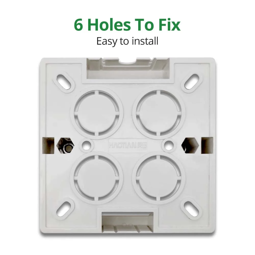 Picture 5: External Mounting Lining Box for 86*86mm Wall Switch and Socket Wallpad White Universal Mounted Cassette Surface Install