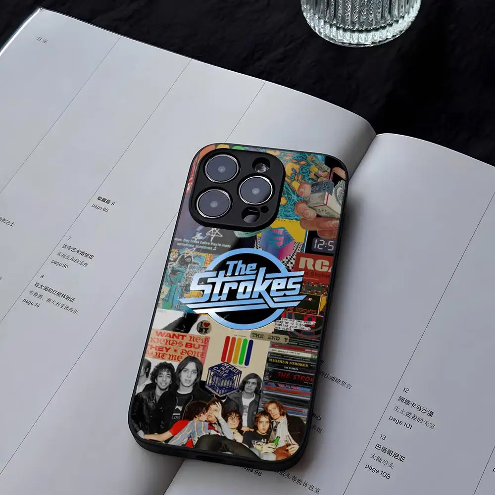 Rock Band The Strokes Phone Case Tempered Glass For iPhone 13 14 12 15 11 Pro XS Max Plus Mini X XR 8 7 6s SE2020 Coque