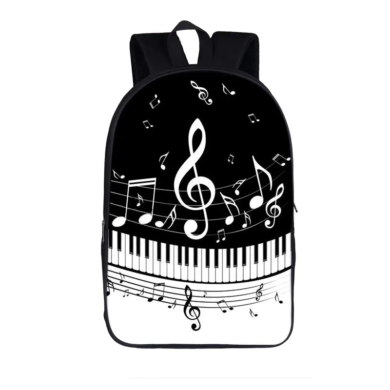 Mochilas escolares para adolescente, piano, guitarra, mochila Music Note, bolsa de viagem para mulheres e homens, mochila para crianças, menino, menina